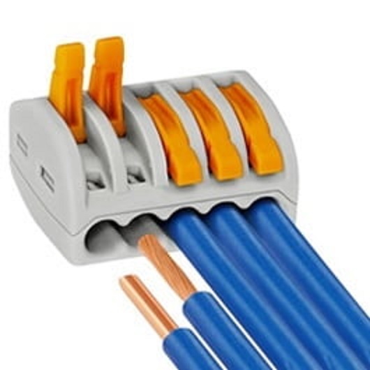Wago 222-415 - 5 Port Lever Clamp Terminal Block