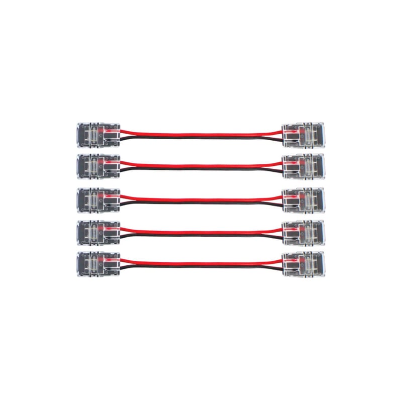 Integral 2-Way Connector 150mm Wire For IP20 10mm Width Spotless Strip (Pack of 5)