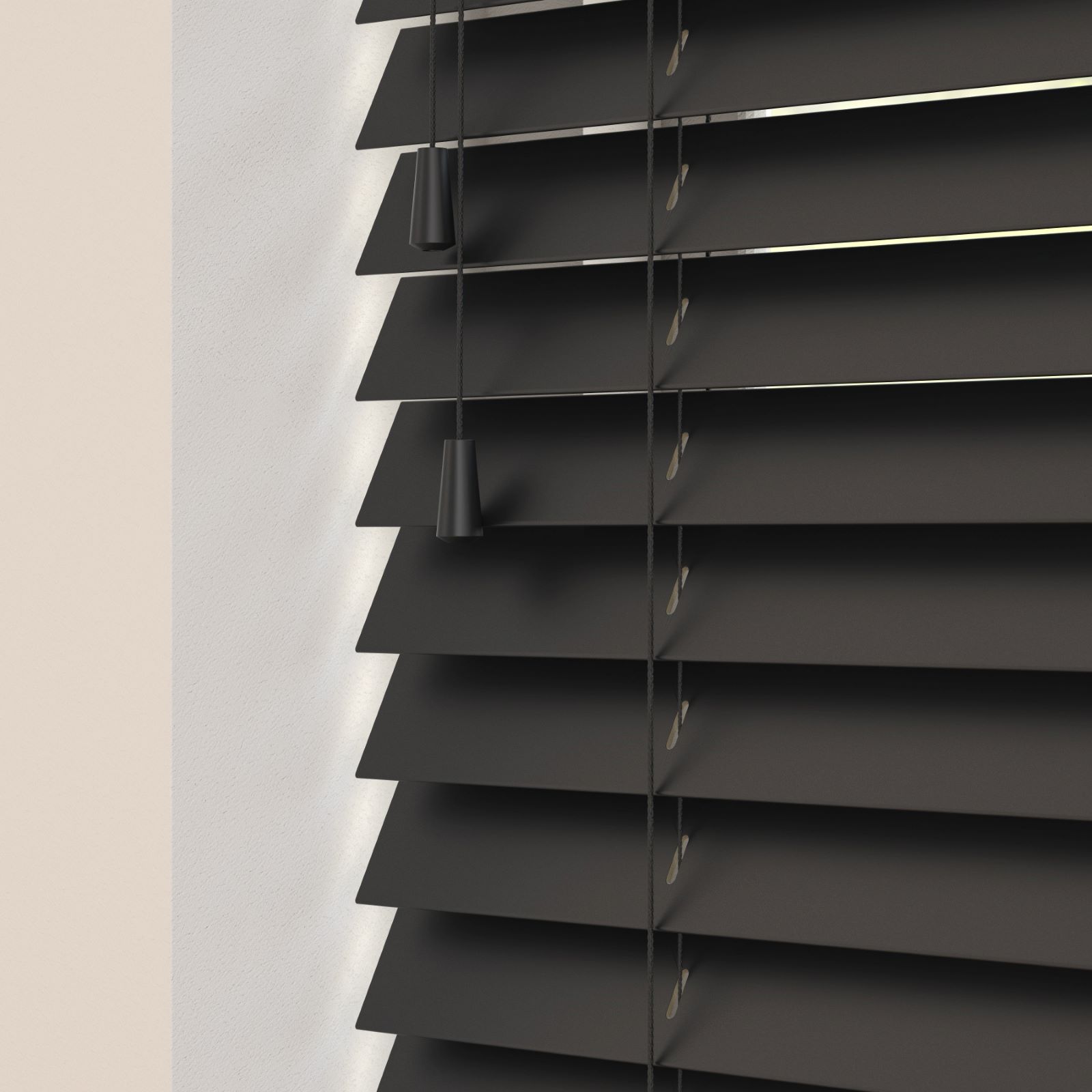 Contemporary Venetian Blinds In Grey And White Hucknall