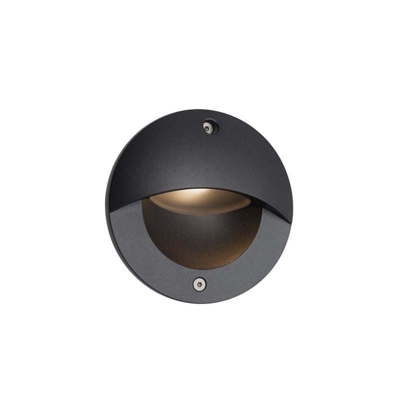 Ansell 3W Parona Circular 4000K LED Wall Light Graphite