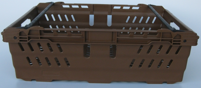 600x400x380 Lidded Crate - Tote Plastic Containers - Packs of 4 For Logistic Industry