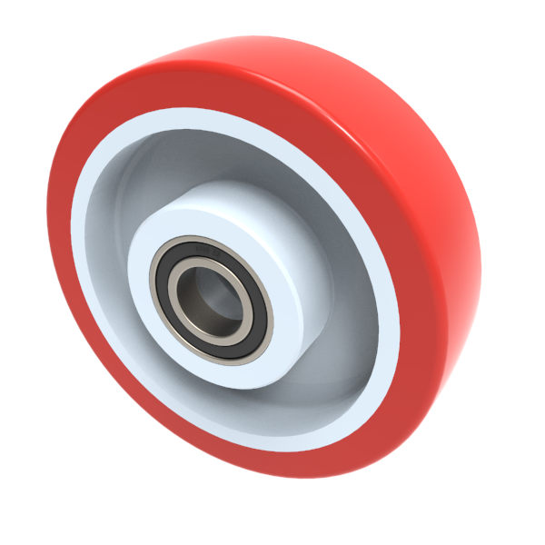 Polyurethane Nylon 150mm Ball Bearing Wheel 500kg Load