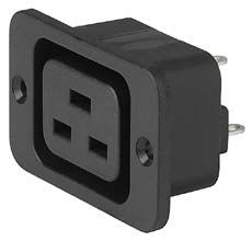 4797.0000 C19 Panel Mount IEC Plug Socket&#44; 20A&#44; 250 V ac
