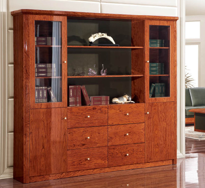 Luxury Large Executive Bookcase & Display Unit IVA-0811A UK