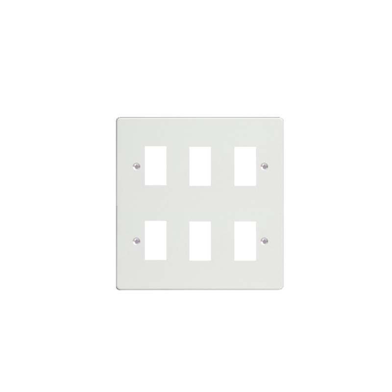 Varilight Power Grid Plates (1-12 Gang) White 6 Gang