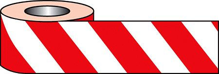 Red & white non-adhesive barrier tape 70mmx500m