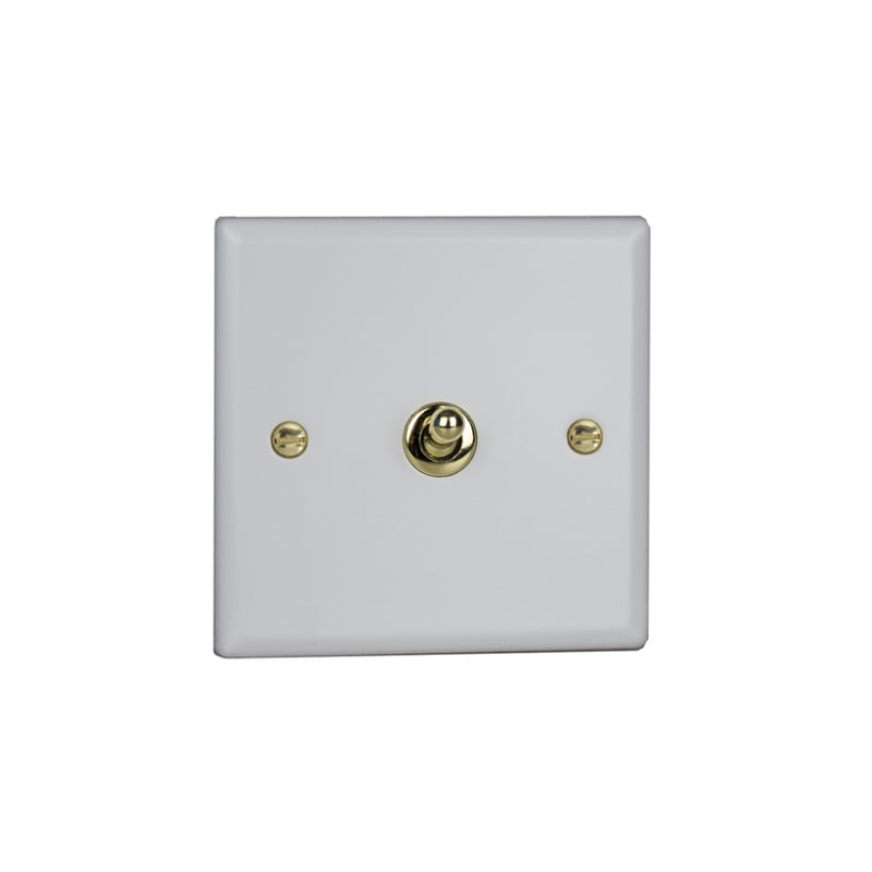 Varilight Vogue 1G 10A 1 and 2 Way Toggle Switch Matt White