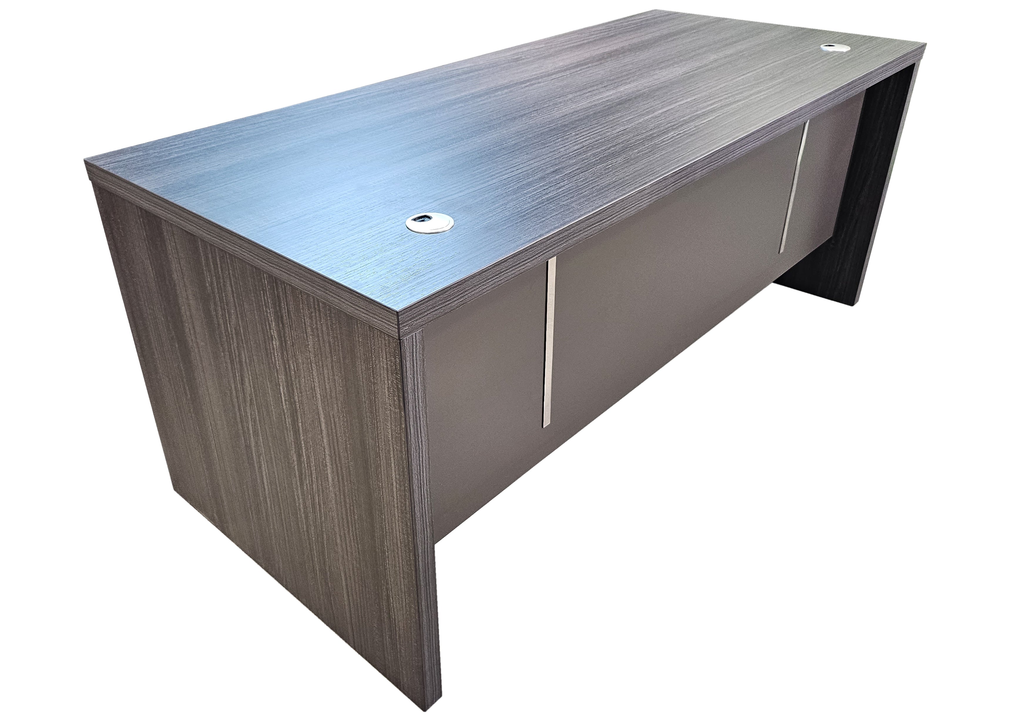 Providers Of Modern Grey Oak Veneer Executive Office Desk - 1800mm - DG17-D18GR UK