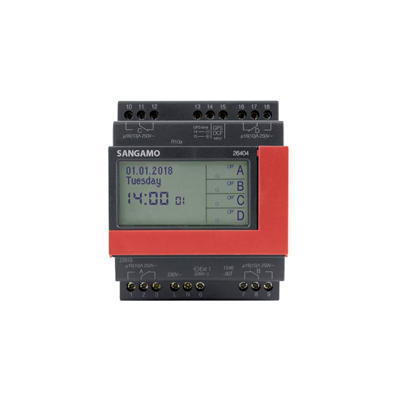 Sangamo Din Rail 4 Module 4 Channel 7 Day Time Switch