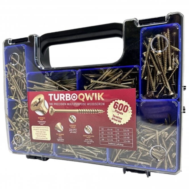 ASSORTMENTS Turboqwik `TORX HEAD`Screw Carry Case