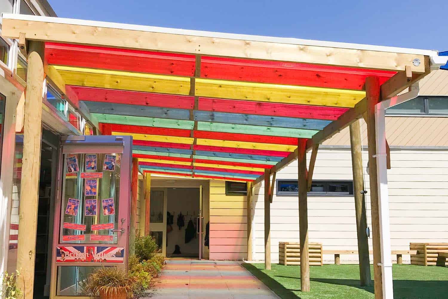 Coloured Roof Pergola
