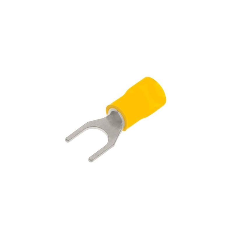 Unicrimp 6mm Yellow Stud Spade Terminal (Pack of 100)