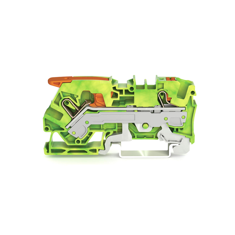 Wago Lever Din Rail Through Terminal 6mm Green/Yellow