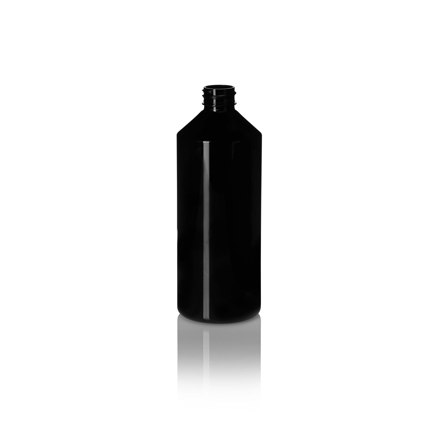 500ml Black PET 30&#37; PCR Cylindrical Bottle