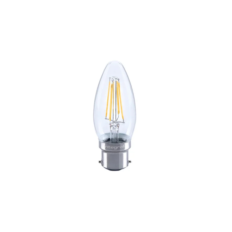 Integral Omni Filament Candle LED Lamp B22 Dimmable 4000K