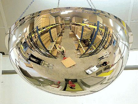 Full Dome Mirror (600dia 360deg) to view 4 directions