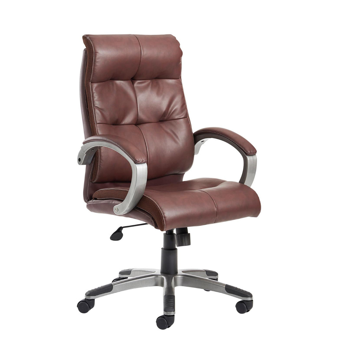Suppliers Of Catania Brown Leather Faced Office Chair UK