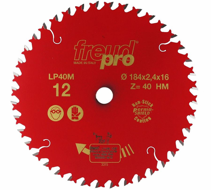 FREUD LP40M 012 Fine Saw Blade 184 X 16 X 40T