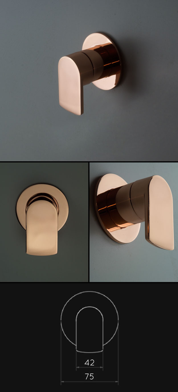 Copper Single Lever Shower Valve (35MM)