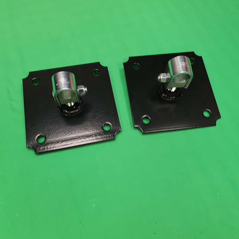 Heavy Duty Black Wall Plate With 35mm Wrap Around Hinge Pair