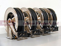 10 X Stainless Steel Hose Reels Complete With Hose And Spares
