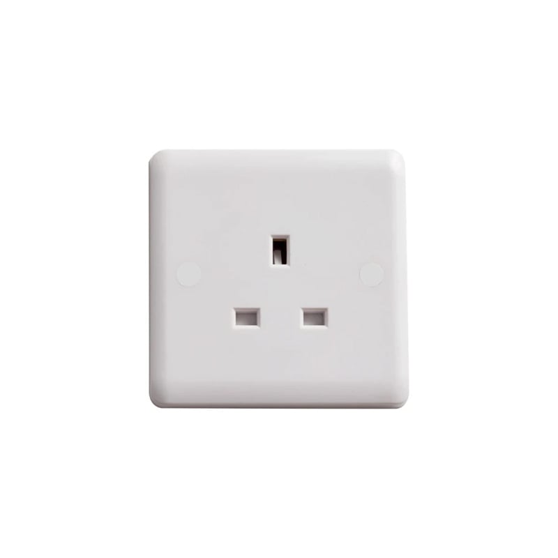 Deta Vimark Curve 13A 1G Unswitched Socket