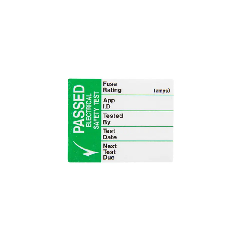 Industrial Signs Pass Test Self Adhesive Vinyl Label 42.5mm x 32.5mm (Pack of 250)