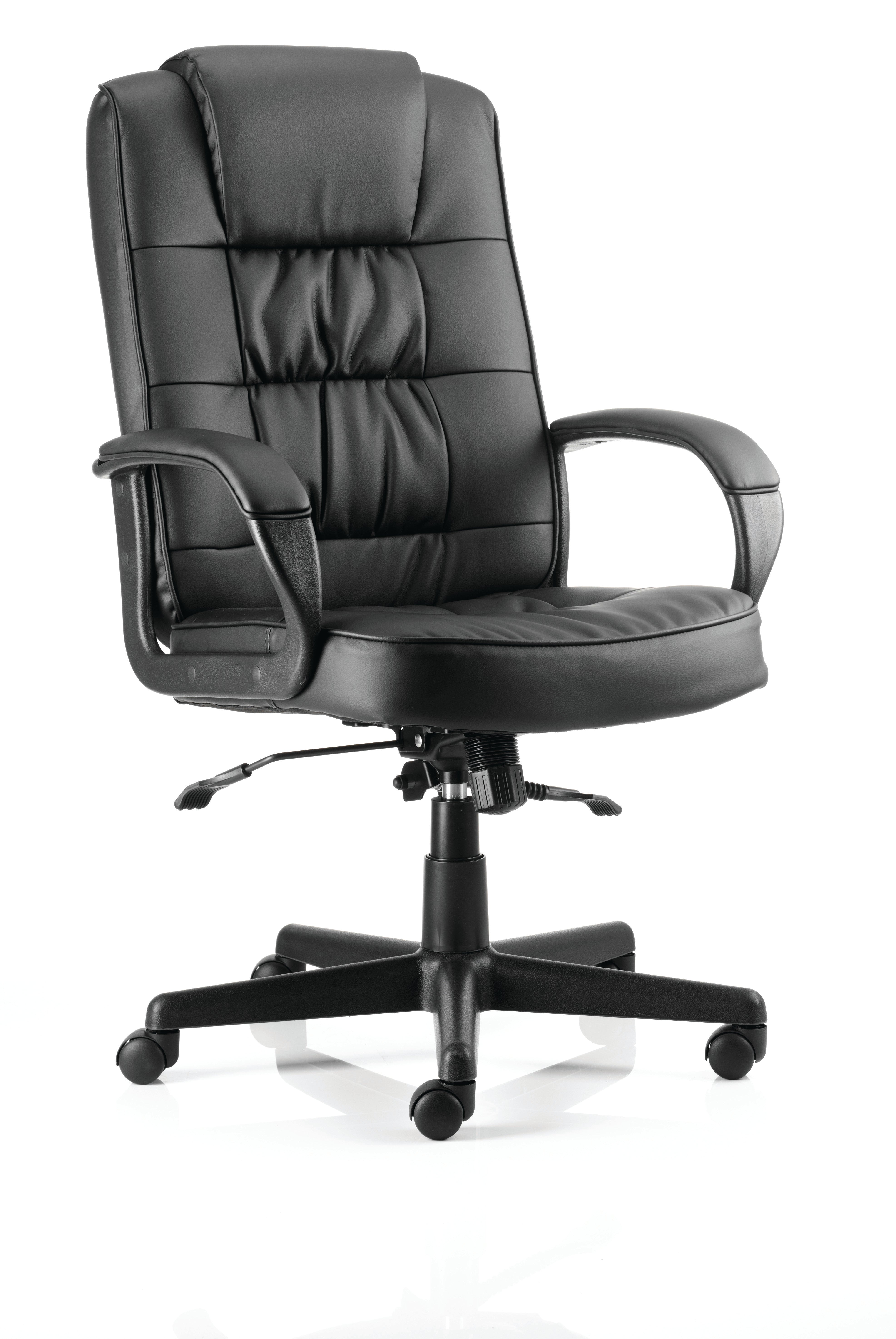 Specialising In Moore High Back Black Executive Office Chair with Arms - Leather or Fabric Option UK
