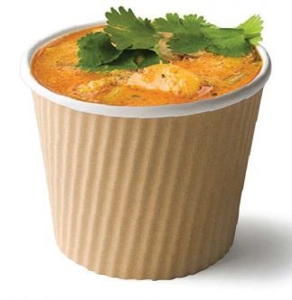 Kraft Soup Cup and Lid 16oz - DFR16'' cased 500 Combo For Catering Industry