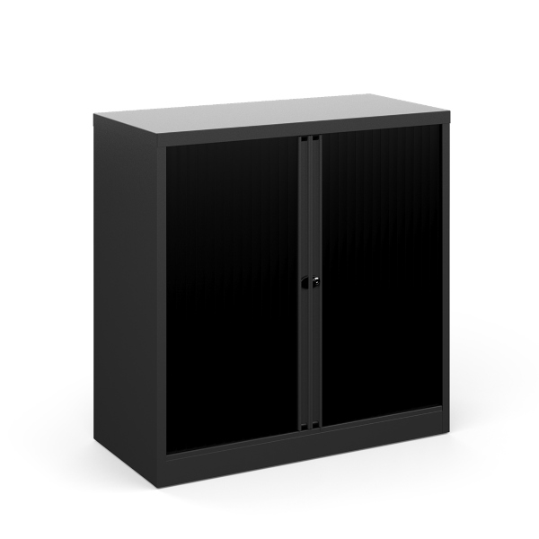 Bisley Systems Storage Tambour Cupboard 1000mm High - Black