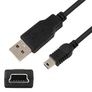 2m USB A to Mini-B USB Lead