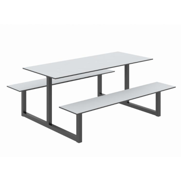 Parc Outdoor Table and Bench Set - 2200mm
