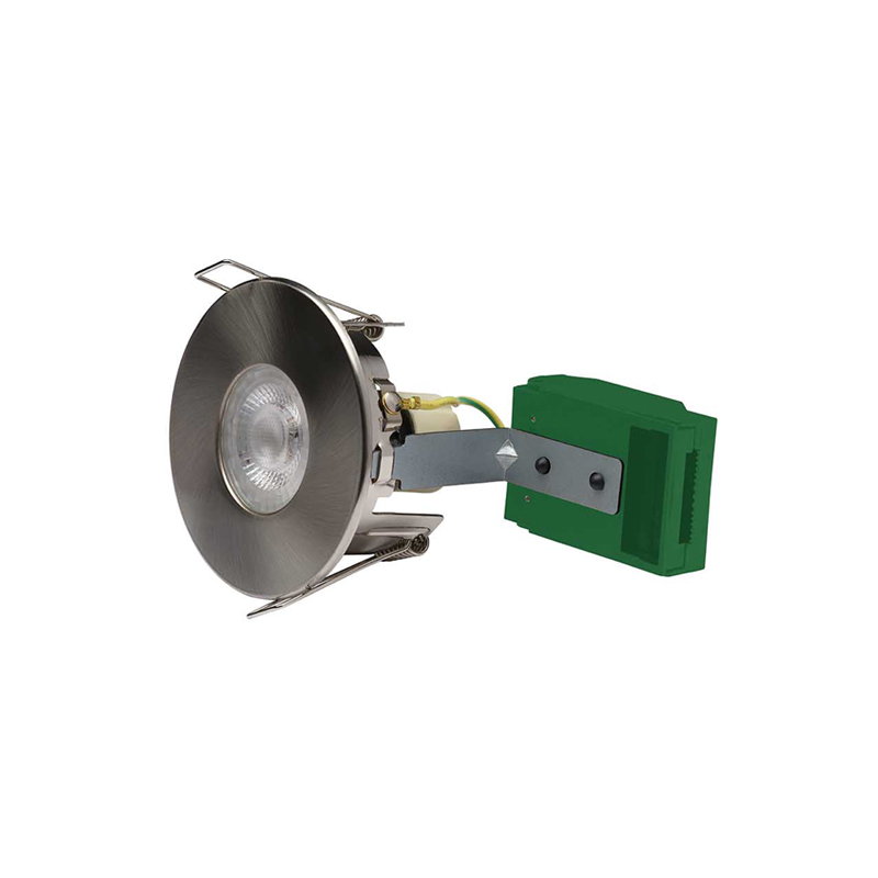 Firestay Protector Open Back Non-Integrated Fixed Downlight Satin