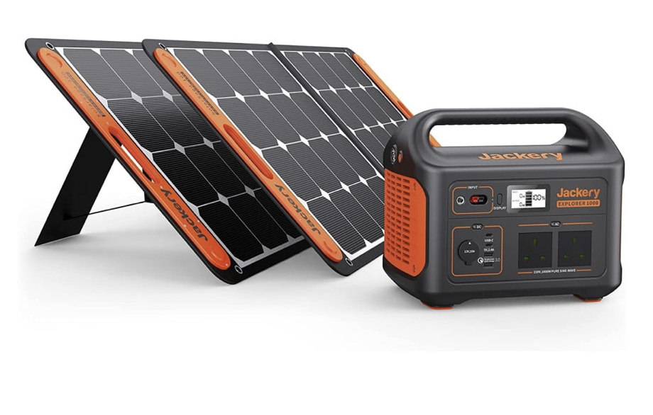 Jackery Explorer 1000 Portable Power Station + 2 SolarSaga 100W Solar