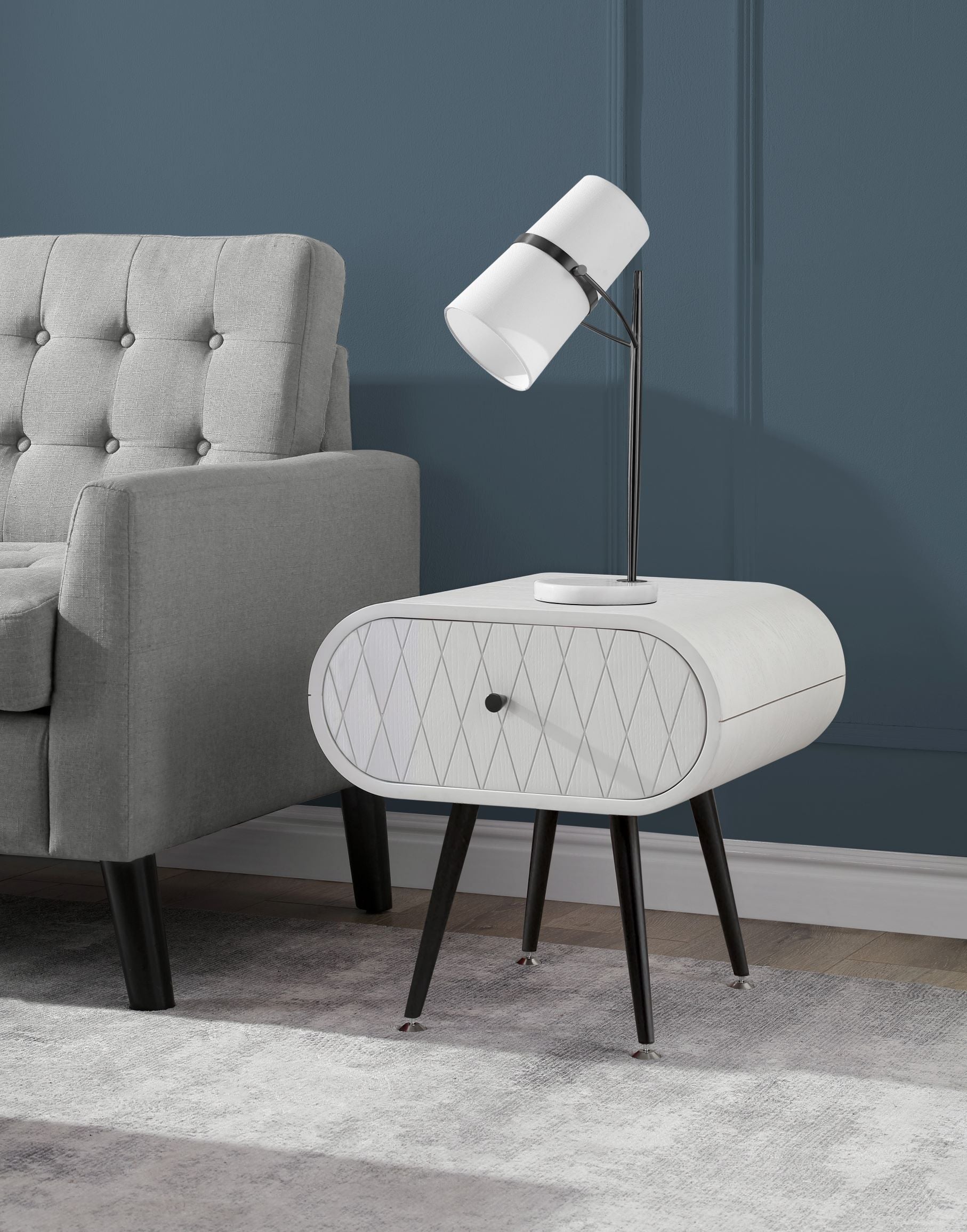 Specialising In Stunning Grey Mist Lamp / Side Table - 450mm - JF912 North Yourkshire
