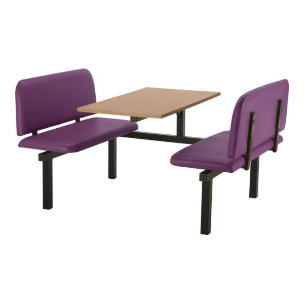 CU94 - 4-Seater Oscar Canteen Unit - 1 Way Access, Purple, Beech