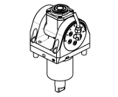 Axial geared-up I&#61;1:2 opposite face twin driven tool H&#61;80