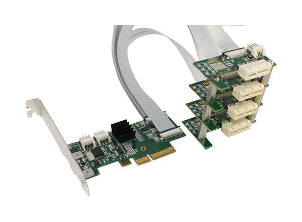 Amfeltec SKU-042-02 4-Way x1 PCIe to x1 PCIe Splitter (ATX)