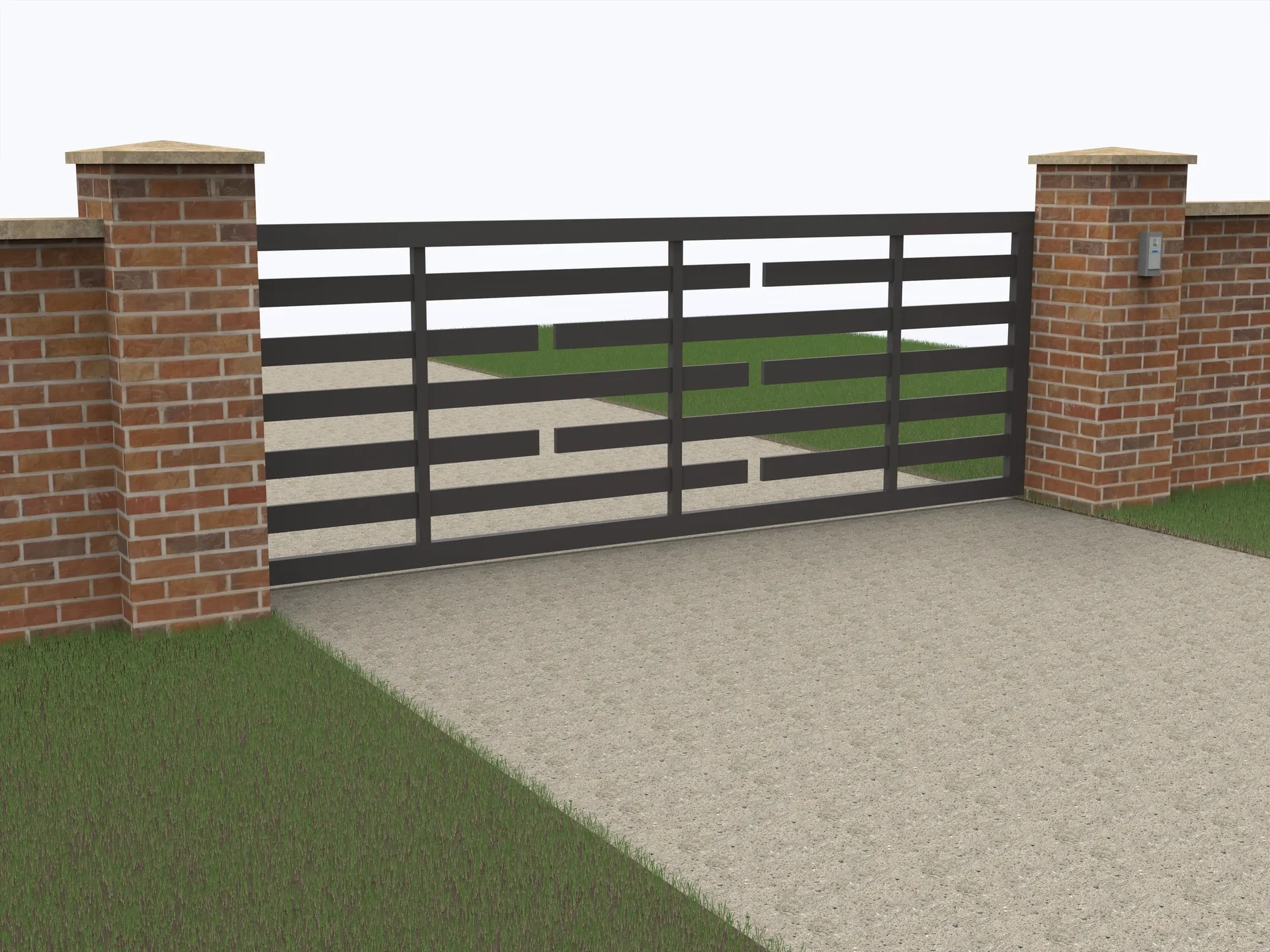 Electric Composite Driveway Gates The Cotswolds