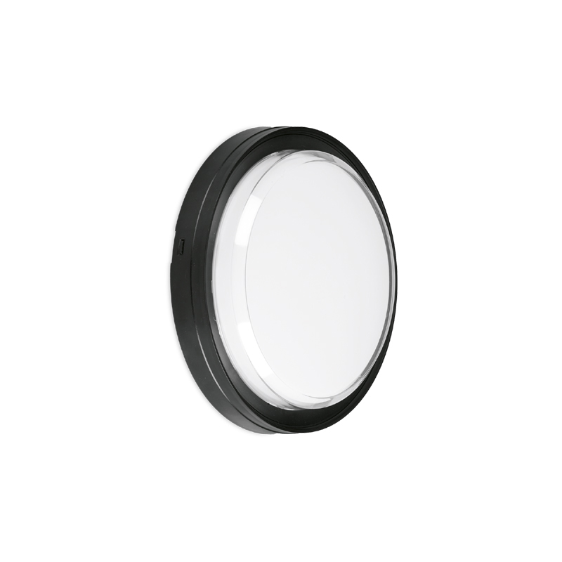 Aurora Enlite 15W CCT Switchable Round LED Bulkhead Black