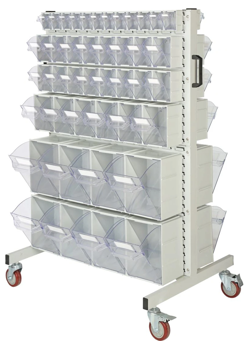 Rhino Tilt Bins Double Sided Louvre Trolley Kits for Offices