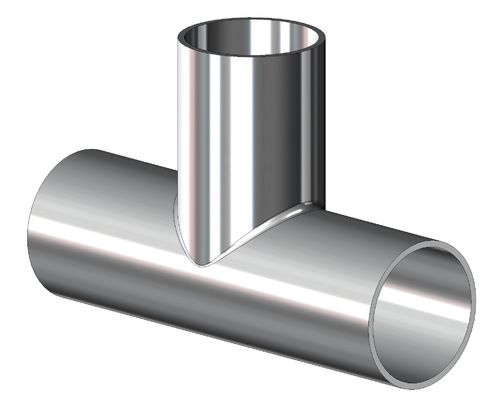 Food Grade Leading Suppliers of Weld Ended, DIN11865-A, Equal Tee, 316 Stainless Steel, Dull Polish for Fluid Transfer Systems