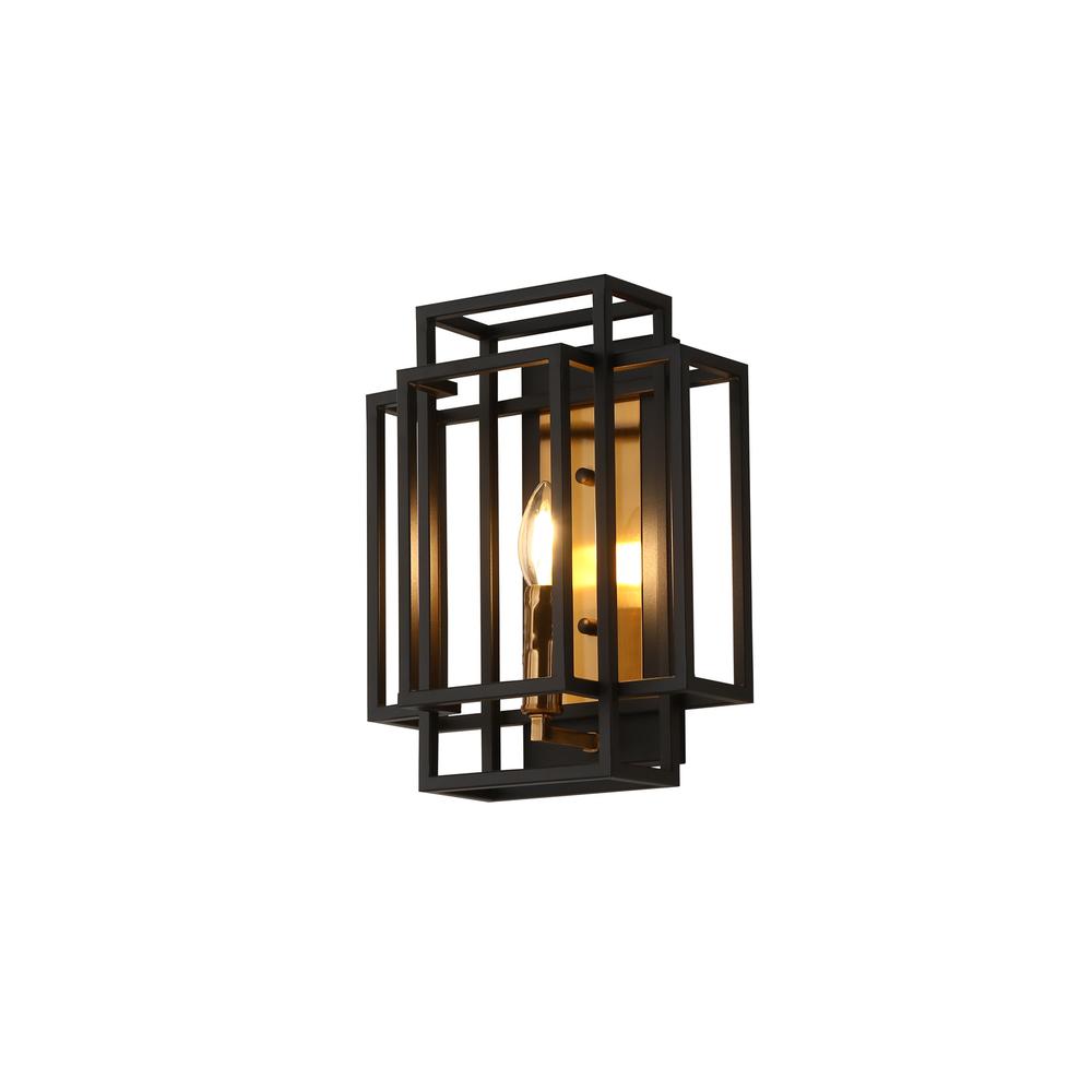 Luxuria Enamel Wall Light 1 Light E14 Black / Gold