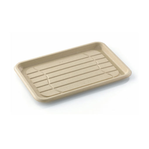 DS17 - Rectangular Compostable Pulp Buffet Tray - 17'' - Cased 100 For Restaurants