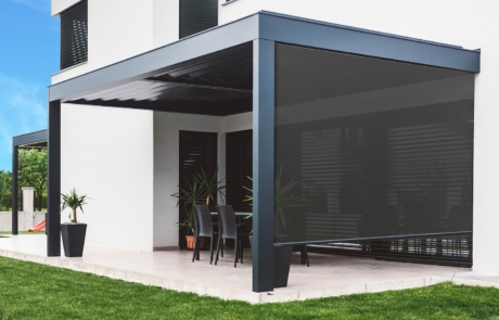 Commercial Solar Powered ZIP Screens  Nelson