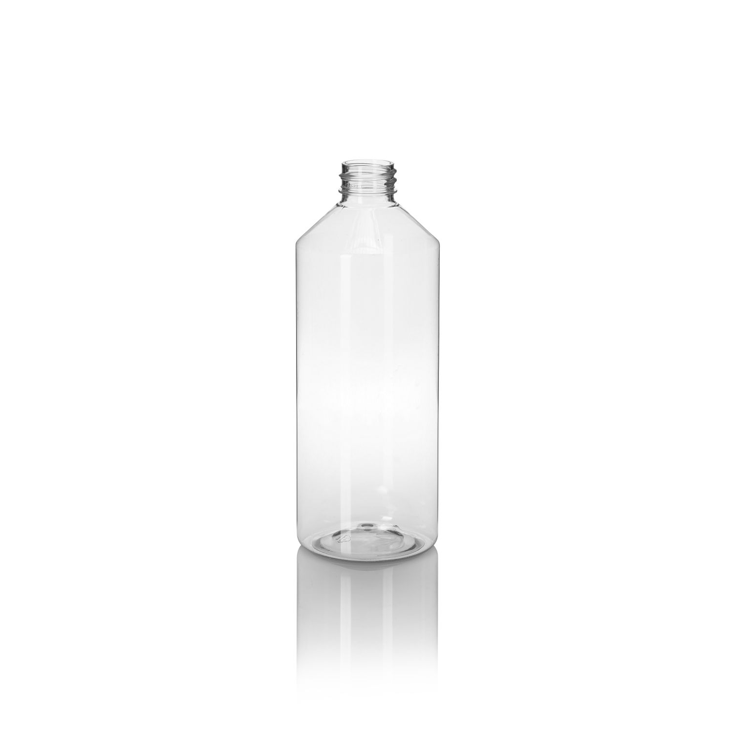 500ml Clear PET 30% PCR Cylindrical Bottle