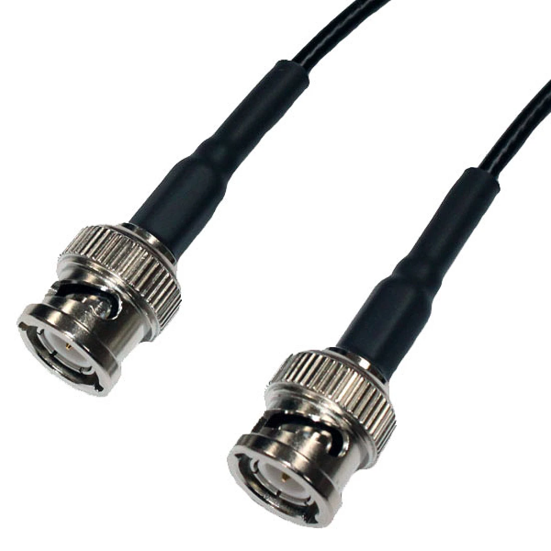 BNC Male to BNC Male Cable Assembly RG174 0.5M Heat Shrink