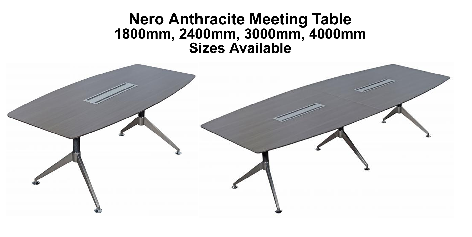 Providers Of Nero Anthracite Executive Meeting Table in Multiple Sizes UK