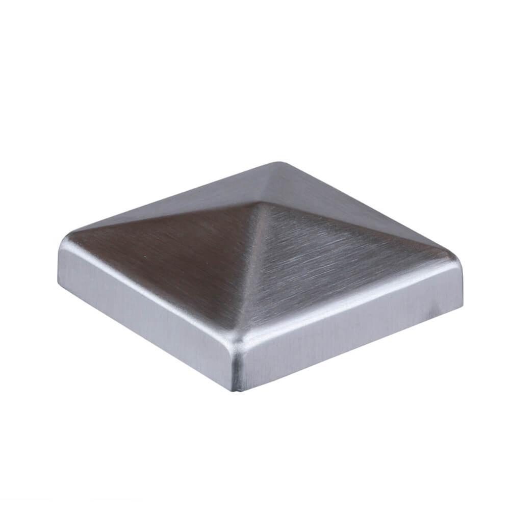 Stainless 316 Square Post Cap - 40mmWith Flange