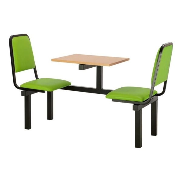 CU92 - 2-Seater Chester Canteen Unit - Green, Beech